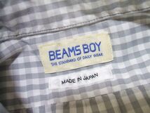 BEAMS BOY ギンガムチェック ボタンダウン 長袖シャツ ライトグレー ホワイト レディース ビームスボーイ 2-0406M 192147_画像3