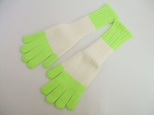 EZ DO by EACH TIME 新品 Border Gloves サイズS 手袋 イエロー ホワイト イーチタイム 1-0311T F83036