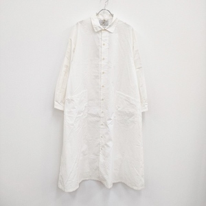 YAECA ワークシャツドレス 98101 定価32,000円 サイズM ワンピース ホワイト ヤエカ 3-0210M 203583