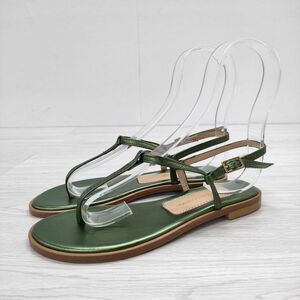 avec moderation size 35 strap shoes sandals green lady's a Beck mote ration 3-0228S 200161