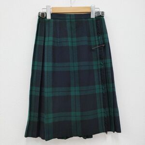 O'NEIL OF DUBLIN quilt skirt check pattern size 34 green navy lady's O'Neill obda Brin 3-0207T 210919