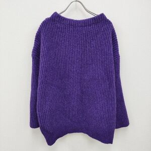 Pledge ELIXIR WIDE knitted sweater wool purple lady's Pledge 3-0213T 211195