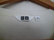 UNIQLO U/ユニクロ◇白/アイボリーエアリズムロングTシャツワンピースM/フレアーAIRism◇a324OP_画像9