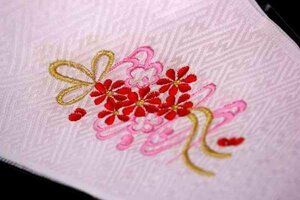 [京の舞姿]七五三 女の子正絹刺繍半衿tahs04p ピンク