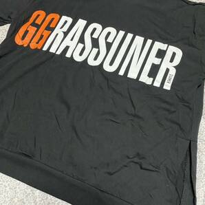 パーカー tシャツ 英字ロゴ スリット入り ブラック 大きいサイズの画像6