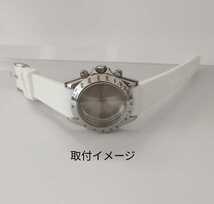 20mm 腕時計 交換用 ラバーベルト カーブエンド 　ホワイト 白 【対応】ロレックス サブマリーナ/GMT/デイトナ等 Rolex 互換_画像3