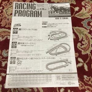 JRAレーシングプログラム2023.3.18(土)フラワーカップ(GⅢ)、ファルコンステークス(GⅢ)、若葉ステークス(L)