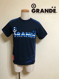 【美品】 GRANDE グランデ フットボール フットサークル ギリシャ #10 Tシャツ トップス 半袖 サイズS ネイビー サッカー