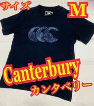 Canterbury カンタベリー　半袖Tシャツ　ネイビー　デカロゴ　Mサイズ_画像1