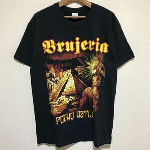 [即決古着]Brujeria/ブルヘリア/POCHO AZTLAN VIVA MEXICO Tシャツ/バンドT/ブラック/GILDAN(ギルダン)製/Lサイズ
