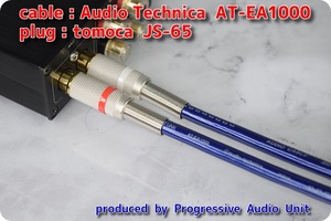 □□ Audio Technica AT-EA1000＋RCA Gp_plug（JS65）/0.45m×2本