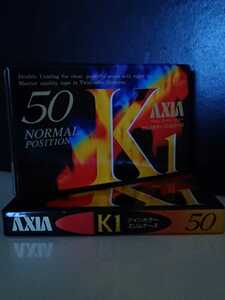 【2本◆未開封新品◆SEALED】AXIA アクシア K1 A 50min NORMAL POSITION TYPE1◆ノーマル カセットテープ◆Unopened CASSETTE TAPES■FUJI 