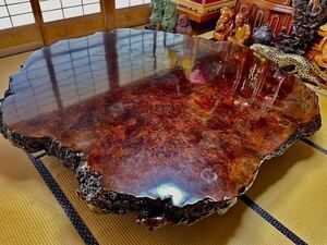 楓 一枚板 天然木 無垢 瘤 座卓 ローテーブル 千葉県内引取