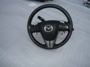  Mazda original steering wheel steering gear BL5FW Axela head light * wiper switch attaching rare 