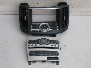 日産 PV36 V36 スカイライン ナビ オーディオ CDとモニター エアコン ACスイッチ