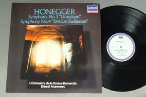 ●蘭LP ANSERMET - L`ORCHESTRE DE LA SUISSE ROMANDE/HONEGGER - SYM. NO3 & 4●