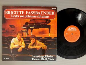 ●独LP BRIGITTE FASSBAENDER-IRWIN GAGE-THOMAS RIEBL/BRAHMS LIEDER●