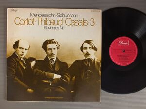 ●独LP CORTOT - THIBAUD - CASALS/MENDELSSOHN - TRIO FOR PIANO VIOLIN & VIOLINCELLO NO1●