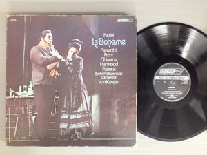 ●英LP VON KARAJAN-PAVAROTTI-FRENI-GHIAUROV-HARWOOD-PANERAI/PUCCINI-LA BOHEME●