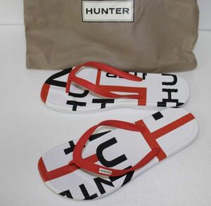  regular price 6050 new goods genuine article HUNTER shoes UK6 US7 EU39 JP25 men's eksp low tido Logo f lip frop sandals MFD9007EXL Hunter 2050