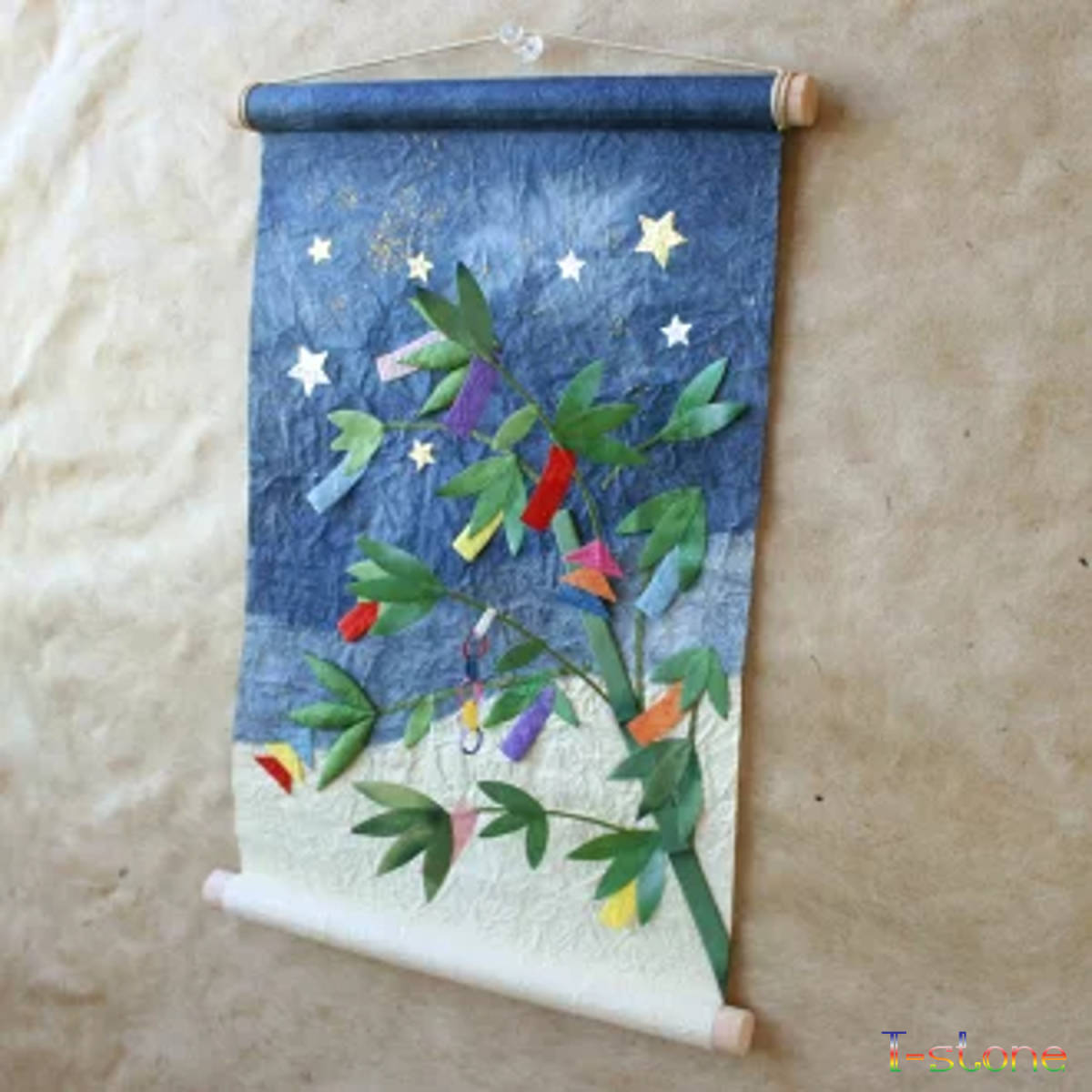 Tanabata Decoration, Washi Tapestry, Japanese Style, Bamboo Star, Strip of Paper, Easy Storage, Tokonoma, Orihime, Hikoboshi, Interior, Elegant, Stylish, Colorful, Home Decoration, Event, Creating Atmosphere, handmade works, interior, miscellaneous goods, panel, tapestry