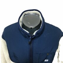 ◆中古品◆ Lee SPORTS WEAR リー ボア フリースジャケット スポーツウェア Mサイズ LOL-1357 ネイビー クリーム メンズkyP2500N_画像5