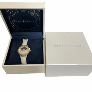 中古品 STAR JEWELRY スタージュエリー 腕時計 Spring 限定商品 WHITE DAY&NIGHT 2SW1024 白 レディース クオーツ 箱有 kyA2905RO