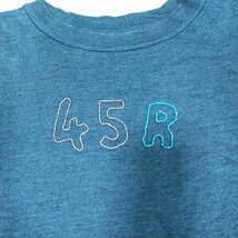 ◆中古品◆ 45R (フォーティーファイブアール) ビーズ刺繍 Tシャツ インディゴ ネイビー コットン100 レディース 表記2 Q38848NB_画像5