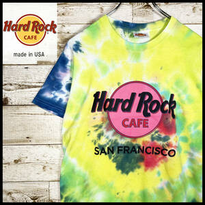 【USED】激レア Hard Rock Cafe ハードロックカフェ SANFRANCISCO ビッグロゴ Tシャツ タイダイ USA製 90s 古着 ☆送料無料☆