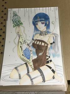 Art hand Auction Beautiful woman handwritten illustration, comics, anime goods, hand drawn illustration