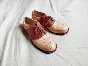 robe de chambre COMME des GARCONS low bdo car mbru Comme des Garcons shoes saddle leather shoes Brown beige 23 lady's *4