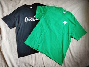 新品 2枚セット UNDEFEATED アンディフィーテッド Tシャツ カットソー ロゴ プリント コットン 半袖 XL 黒 緑 ブラック グリーン ★4