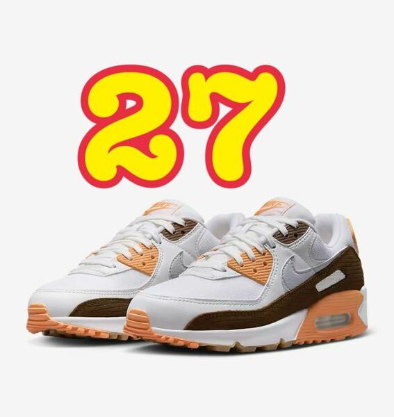 27オレンジ NIKE エアマックス90 SE