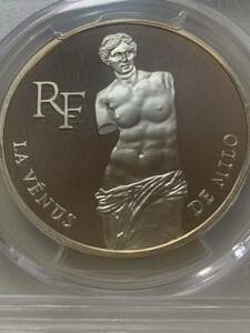 1993フランス　ルーブル美術館200周年記念貨 100フラン銀貨　ミロのヴィーナス　PCGS PR68DCAM 保証書付き　趣味のコイン