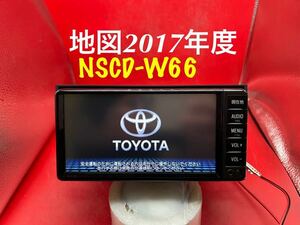 即決★トヨタ ★純正/NSCD-W66/メモリー ナビ Bluetooth DVD CD ワンセグ TV SD AUX★ /2017地図★