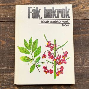  Hungary. old plant illustrated reference book (Fak bokrok 1973 year )/ antique Vintage plant .botanika lure to flower. . flower. illustration /