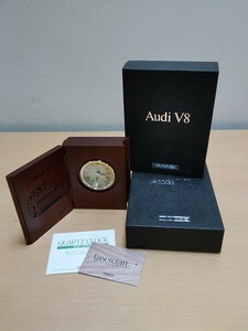 # Audi V8 QUARITZ CLOCK 置時計 YANASE コレクション電池、元箱付き 未使用? 2個セット 必ず商品説明をご確認下さい ヤフオクのみ出品