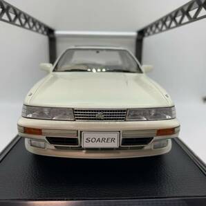 Hobby Japan 1/18 トヨタ ソアラ Toyota Soarer 3.0 GT Limited MZ21 Air-Suspention 1988 Crystal White Toning Ⅱ 9014 J01-01-016の画像5