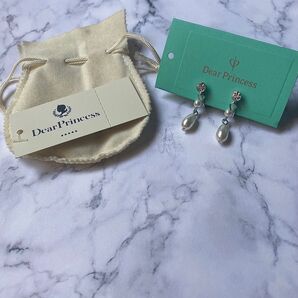 Dear Princess 新品 2連パール ジルコニアイヤリング ディアプリンセス