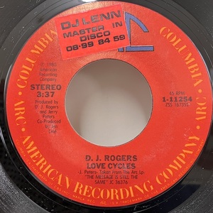 ■即決 DISCO D. J. Rogers / Love Cycles d1304 米オリジナル、2曲入り7インチ DJロジャース