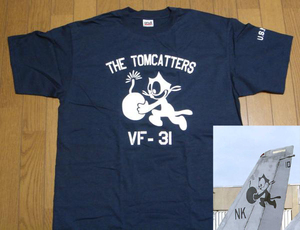 ★=米海軍The Tomcatters Tシャツ VF-31=★=　ジョリーロジャース 　　　05