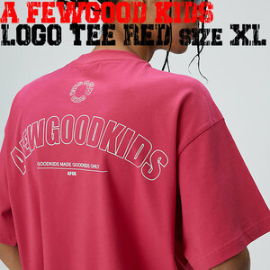 【 A FEW GOOD KIDS 】 AFGK 正規品 男女兼用 ビッグサイズ ストリート系 ロゴ プリント バックプリント Tシャツ LOGO TEE レッド XL