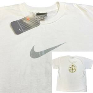 Dead Stock! 00s NIKE ナイキ Tシャツ XL ホワイト スウォッシュ ロゴ スニーカー USA 半袖 新品 未使用