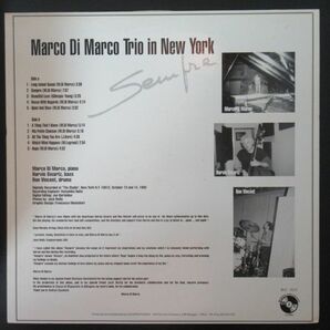 JAZZ LP/ITALY ORIG/美盤/Marco Di Marco Trio Featuring Ron Vincent & Harvie Swartz - Marco Di Marco Trio In New York Sempre/A-10279の画像2