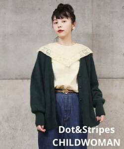 美品◇Dot&Stripes◇CHILDWOMAN◇ピンタックケープブラウス