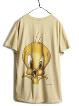 90s USA製 ★ トゥイーティー カルバンクライン パロディ 両面 プリント 半袖 Tシャツ メンズ L / 90年代 キャラクター ルーニーテューンズ_画像8