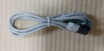 【動作確認済】Hirakawa製 パソコンやプリンター用 電源ケーブル ３極プラグと２極アダプター付き 7A 125V 2.0m 灰色_画像1