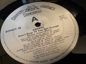 12”★Ashaye / Don't Stop 'Til You Get Enough / マイケル・ジャクソンのカヴァー・メドレー!!