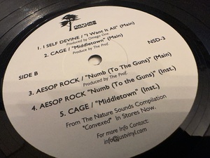 12”★I Self Devine / Aesop Rock / Cage / Nature Sounds Presents The Prof. In... Convexed Sampler / アングラ！