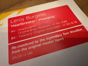 12”★Leroy Burgess / Heartbreaker / Heavenly / ディスコ・ブギー！